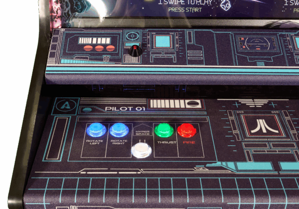 Asteroids Recharged Arcade control panel