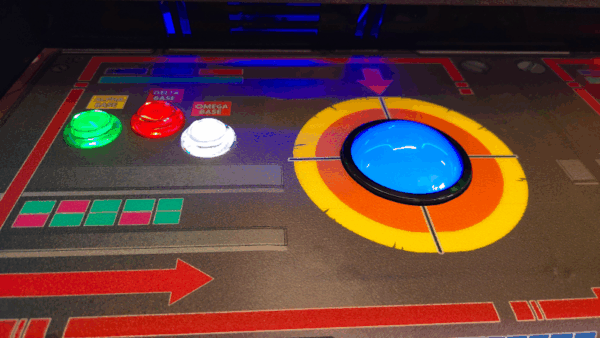 Missile Command Recharged player 1, blue trackball