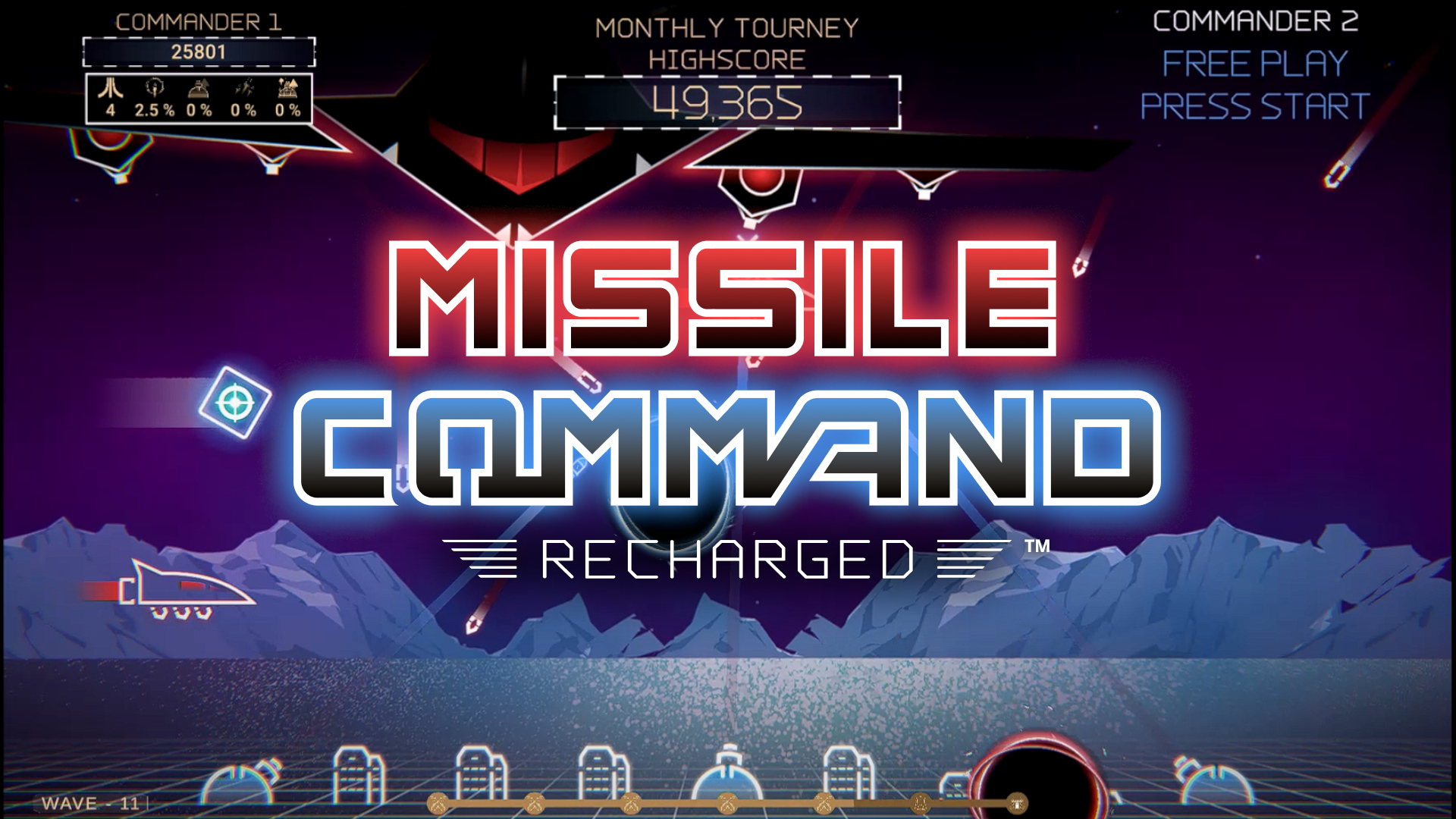 Missile Command Recharged Arcade