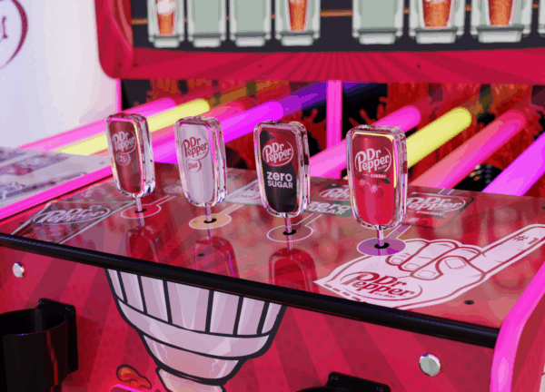 Dr Pepper Soda Slam tap handles